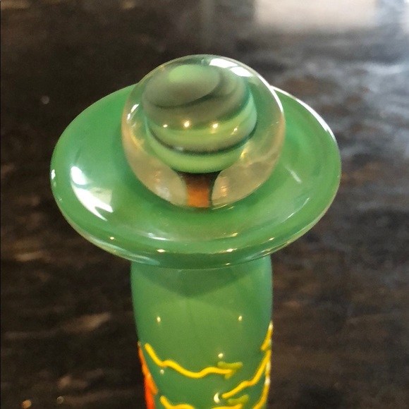 Vintage glass perfume bottle with stopper - Picture 5 of 5